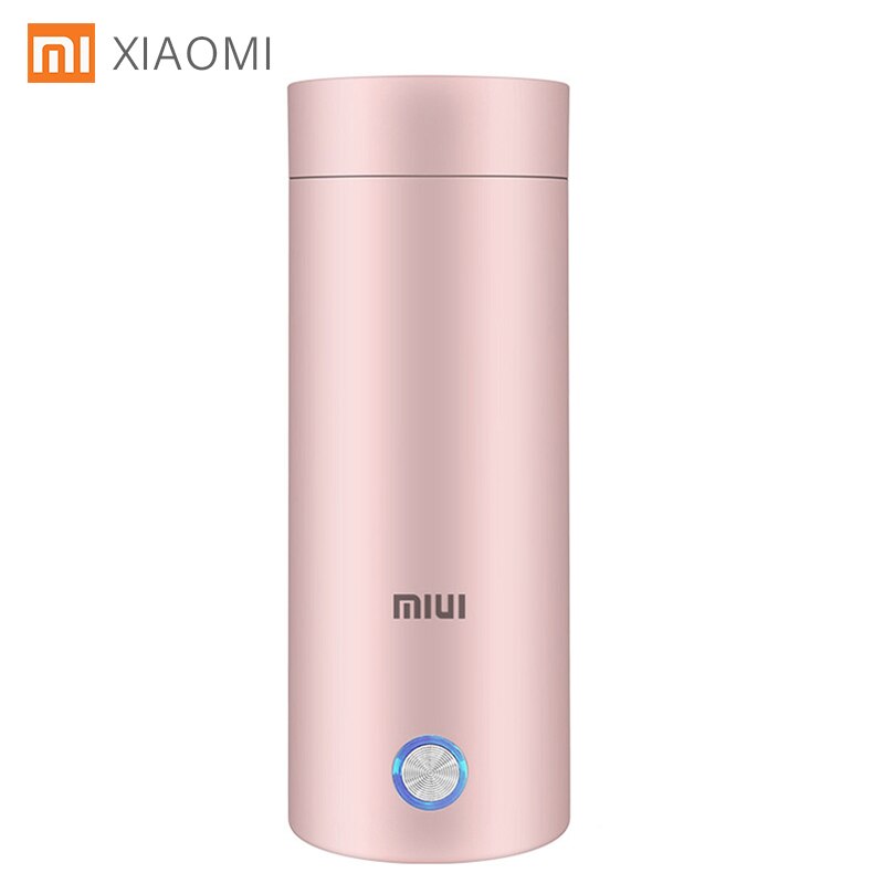 XIAOMI MiUi przenośny czajnik elektryczny kubek termiczny kawy podróży bojler na wodę regulacja temperatury inteligentny czajnik wody kubek: różowy / EU