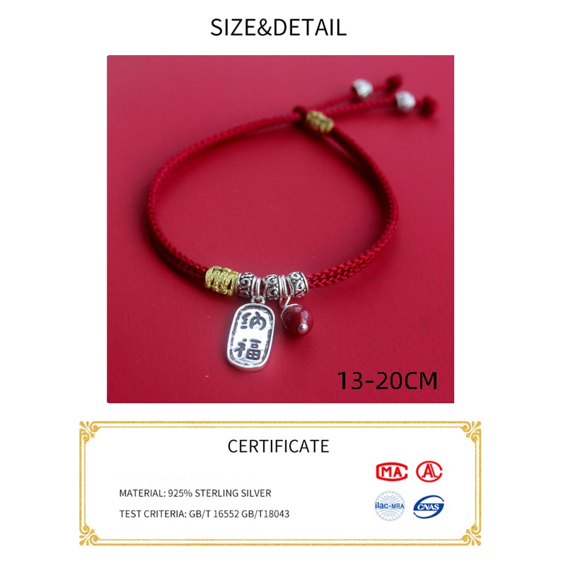 La Monada Geluk Rode Draad Voor Hand 925 Sterling Zilveren Armband Rode Draad String Touw Armbanden Voor Vrouwen Zilver 925 sterling