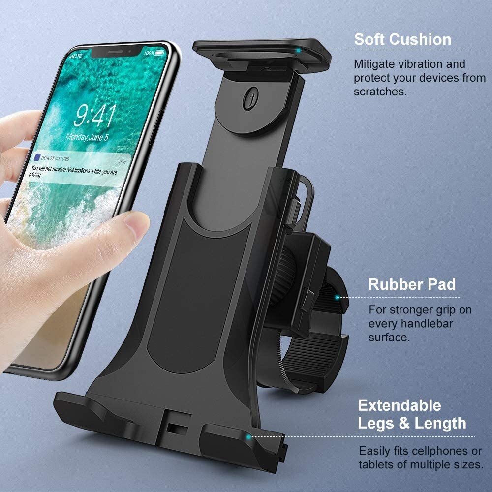 Universelle 4-11 -zoll-tablet-halterung für fahrräder, fitnessgeräte und laufbänder, geeignet für ipad und iphone