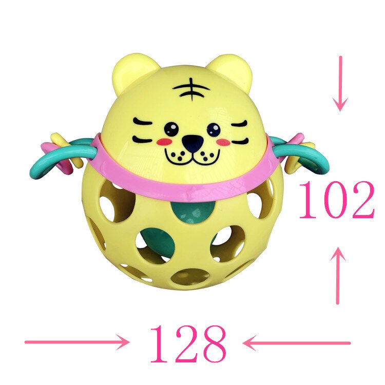 Grzechotki dla dzieci miękkie ząbkowanie grzechotka inteligencja chwytanie gumy plastikowe ręcznie wstrząsnąć dzwon 0-24 miesięcy zabawki dla niemowląt