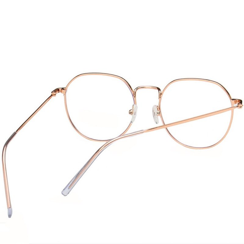 Brilmonturen Anti Blauw Licht Bril Metalen Brillen Frame Computer Bril Vrouwen Ronde Clear Lens Bril