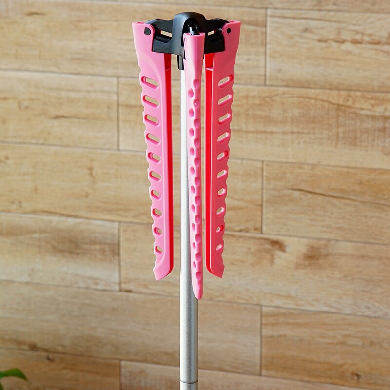 Ic suszarka robić prania wielofunkcyjny wieszak na ubrania Organizer stojak na płaszcze stojak suszenie prania wieszaki niebieski