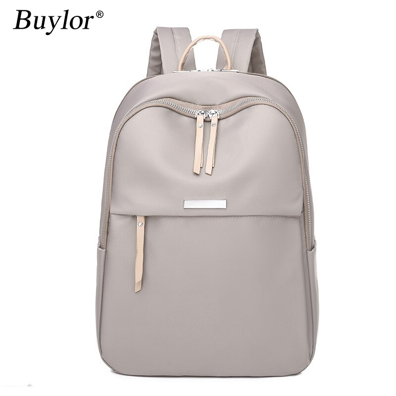 Buylor Oxford Vrouwen Rugzak Mode Eenvoudige Computer Bag Meisjes Schoudertas Schooltas Vrouwelijke Grote Capaciteit Rugzak: Gray