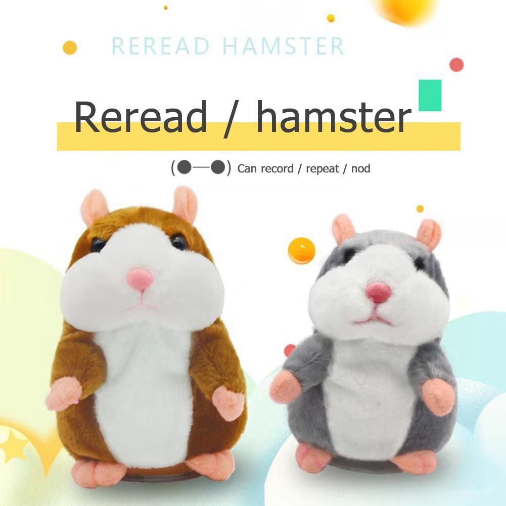 15Cm Leuke Walking Talking Hamster Pluche Dier Pop Grappige Sound Record Herhaal Voice Changing Educatief Speelgoed Huisdieren Kinderen