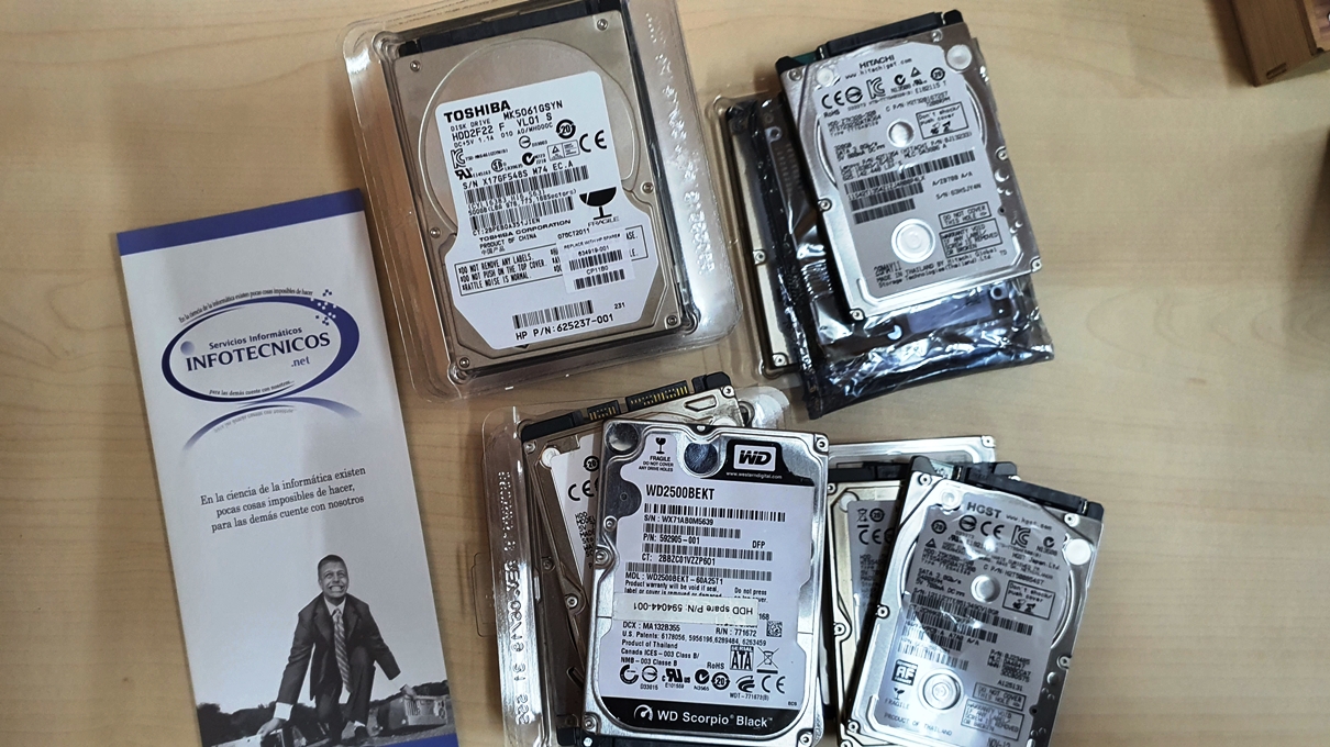 2,5 inch SATA internal hard drive, 5400 RPM, 80GB, 120GB, 160GB, 250GB, 320GB, 500GB, internal laptop and PC HDD
