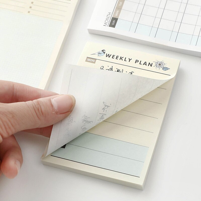 60Sheets Desktop Plan Book Notepad Sticky Note Tearable Notes Book Schedule Note Paper