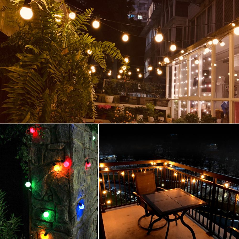 Bulb Lantern String Light Lawn Lamp Globe Christmas Decor Landscape Yard Led Garden Outdoor 220V 230V 240V EU Power Plug