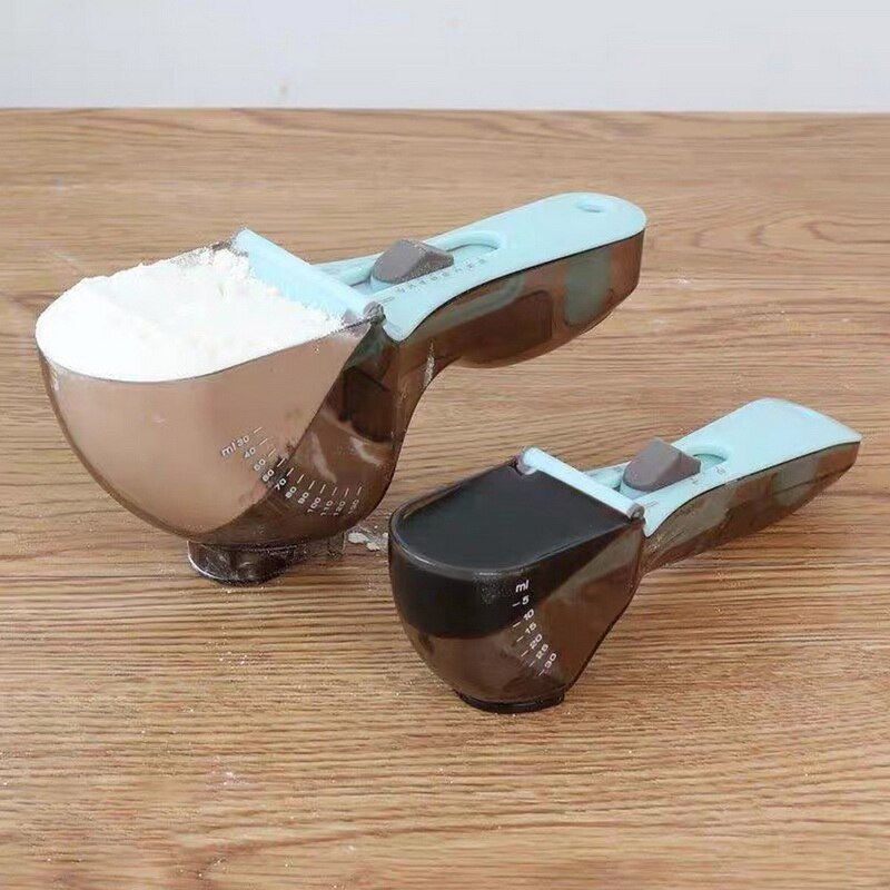 Kitchen Measuring Cups And Spoons Scoop Baking Kitchen Tools Cuisine Accessories Adjustable Measuring Scoop