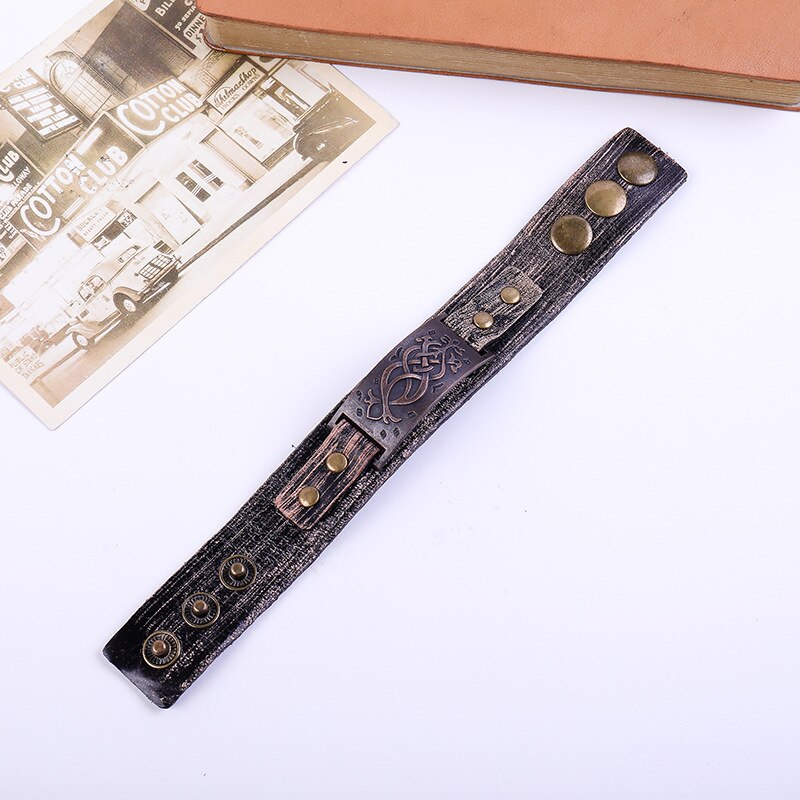 årgang menn armbånd viking tilbehør europeisk amerikansk personlighet lær armbånd armbånd herre smykker