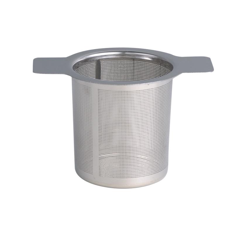 Filtre à fuite réutilisable, filtre à thé avec couvercle, théière en acier inoxydable, filtre à fuite, maille Fine, infuseur à café, 304: without cover