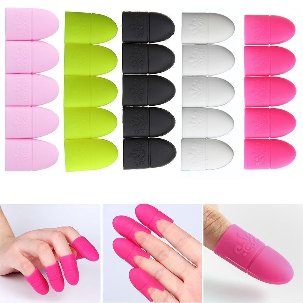10 Stk/set Nail Art Losweken Cap Gel Polish Remover Wrap Tool Manicure Herbruikbare Wraps Rubber Remover Nail Tool