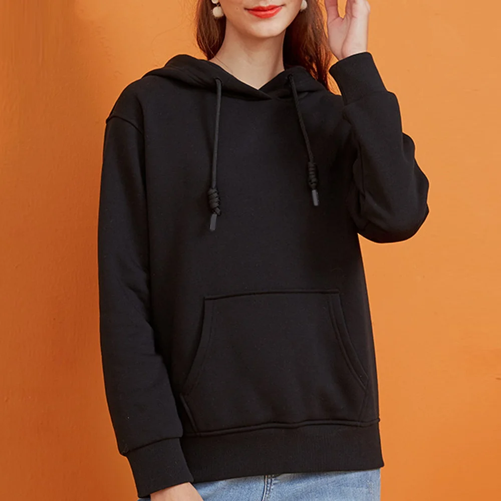 Sudaderas con capucha para parejas, jerséis, versión coreana, sudaderas informales, Tops informales de manga larga, ropa de mujer salvaje, sudadera de nueve colores