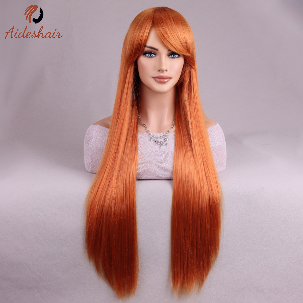 Parrucca lunga diritta europea e americana multicolore di Halloween per donna Parrucca sintetica in fibra resistente al calore per cosplay quotidiano: P2/350