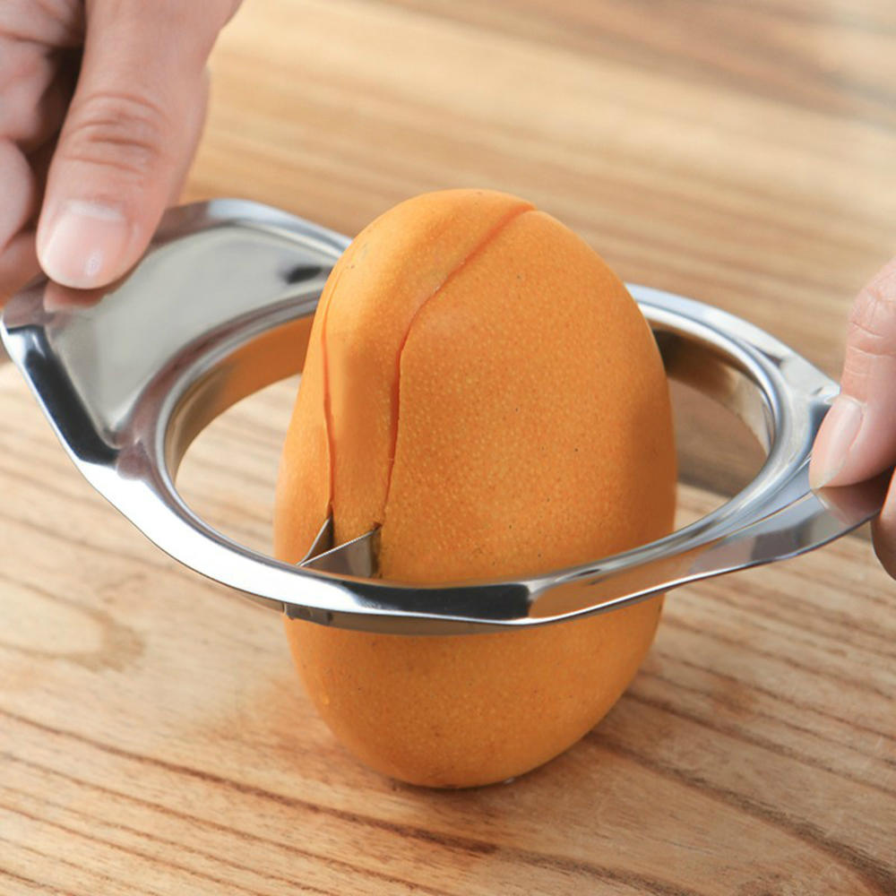 Rustfrit stål mango corer skiver cutter pitter mango core pit remover vandmelon peeler frugt vegetabilsk værktøj køkkenredskaber