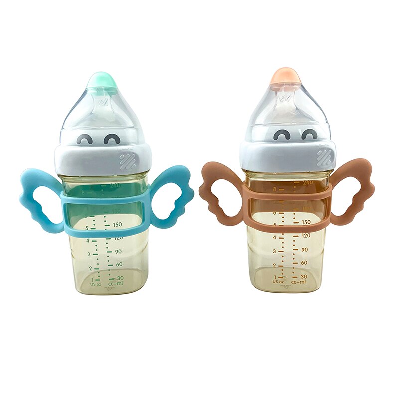 ins Singapore hegen baby bottle with silicone handle 150ml and 240ml safe and harmless ppsu square feeding bottle