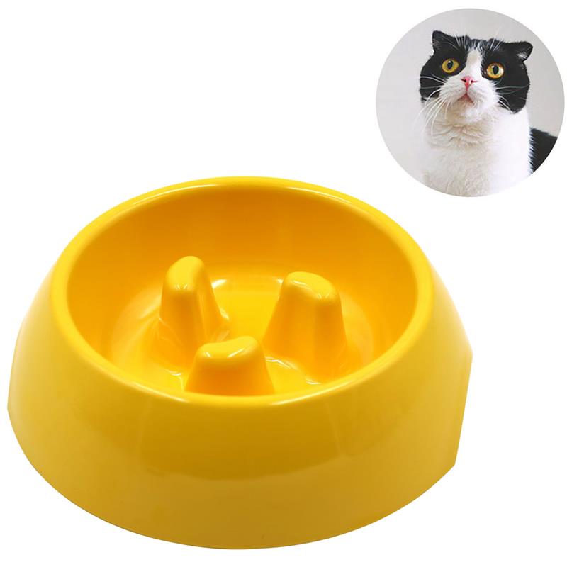 Tazón de perro con impresión lenta, tazón para gatos y cachorros, alimentador de almacenamiento de alimentos con agua, Combo de resina de PP no tóxica de acero inoxidable, cuenca de arroz en 6 colores