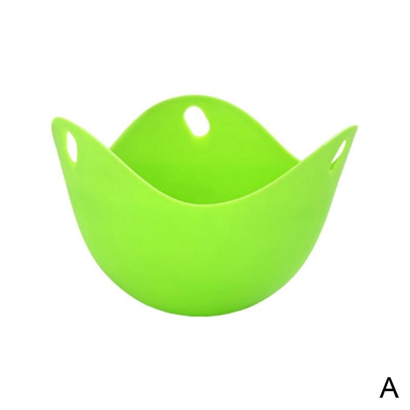 High Temperature Silicone Egg Poacher Poaching Pods Egg Mold Bowl Rings Cooker Kitchen Cooking Tools: green