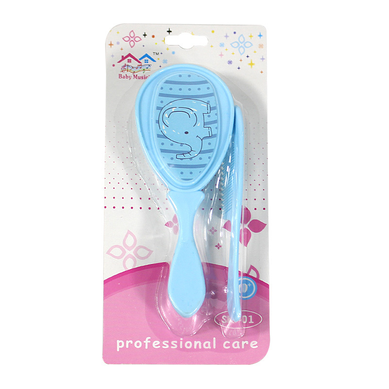 2Stck Baby Kamm bat Kamm Baby Pflege Haar Pinsel Kamm Pflege des Neugeborenen Liefert Haar Pinsel Runde Haar Kamm Kopf Massagegerät Kamm Pinsel: Blau zufällig prasseln