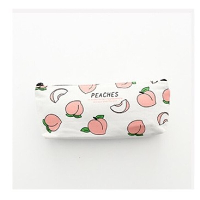 Leuke Perzik Etui Canvas Briefpapier Tas Pouch Voor Meisje Briefpapier Canvas Potlood Tas Escolar Schoolbenodigdheden: B