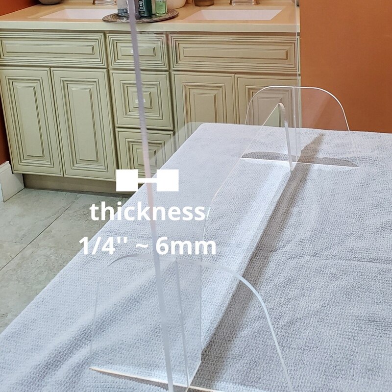 40X40cm Sneeze Guard, Transparent Counter Protective Sn Portable Counter Shield for Store Retail Office