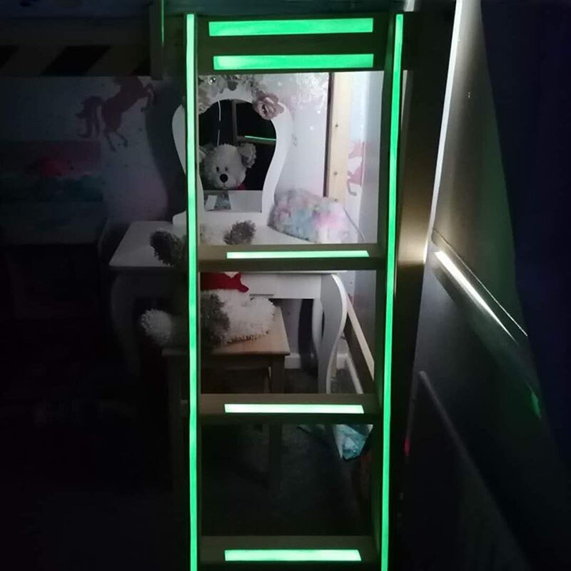 Cinta fluorescente luminosa autoadhesiva que brilla en la oscuridad, decoración de escenario, bandas de advertencia de seguridad, paso, seguridad para acampar