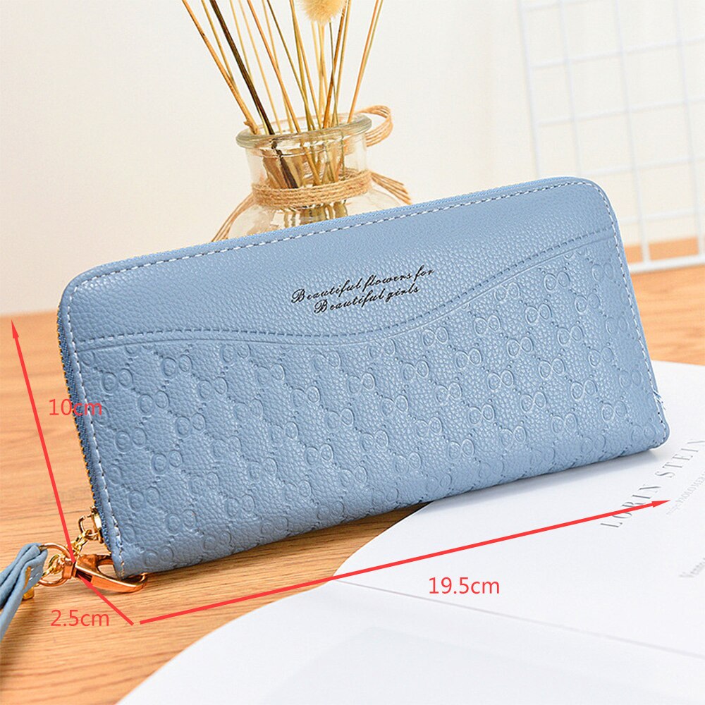 Style Zipper Women Wallet Long Clutch Bag Korean Version Small Double Wallet Standard Wallets Women PU Leather