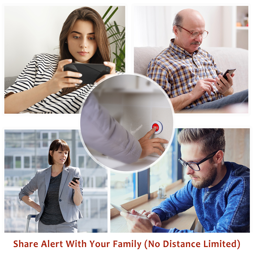 Topvico Wifi bouton de panique alarme prévention des chutes pour personnes âgées démence RF433mhz sans fil lit alarme soignant téléavertisseur Tuya APP