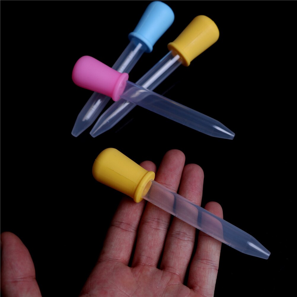 2 uds. Utensilios para niños, gotero de plástico de silicona transparente para medicina de bebés, pipeta, dispositivo de alimentación de 5ml