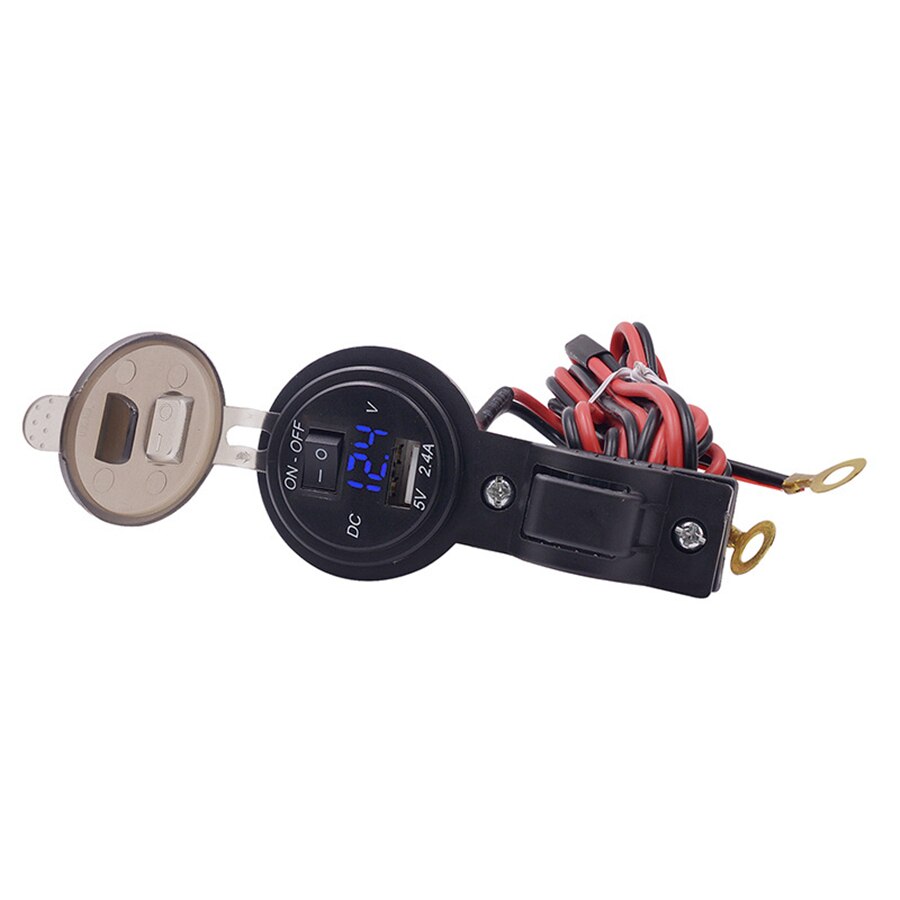 Usb-poort telefoon snellader led voltmeter voor motorfiets scooter atv bromfiets