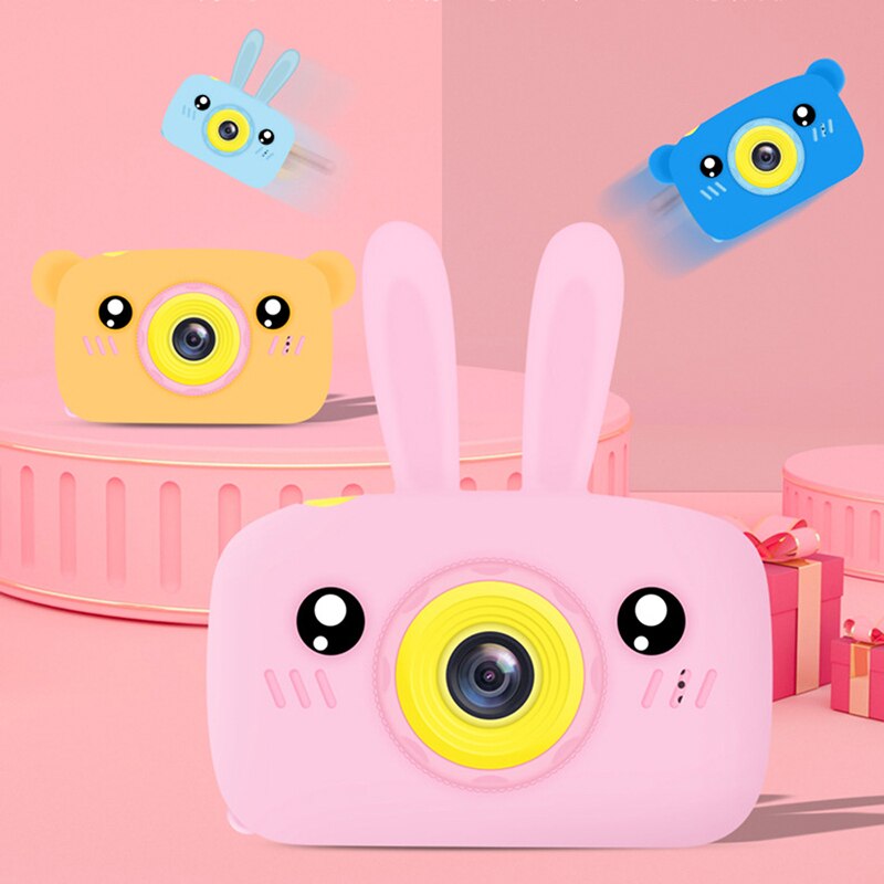 Kids Digital Camera - 1080P HD Video - Cartoon Toy Camera for Girls Boys - 2" Screen, 4-32GB Storage