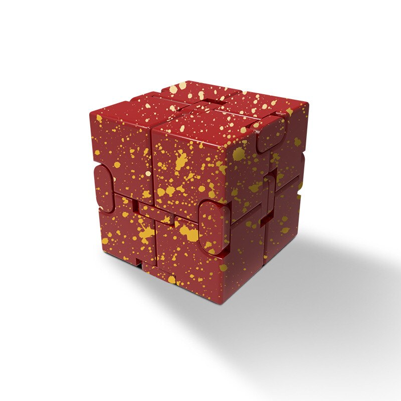Multicolorido parafuso prisioneiro dobrável cubo liga de alumínio infinito cubo mágico flip bolso cubo divertido cubo dedo brinquedo criativo brinquedo descompressão: B STYLE 4
