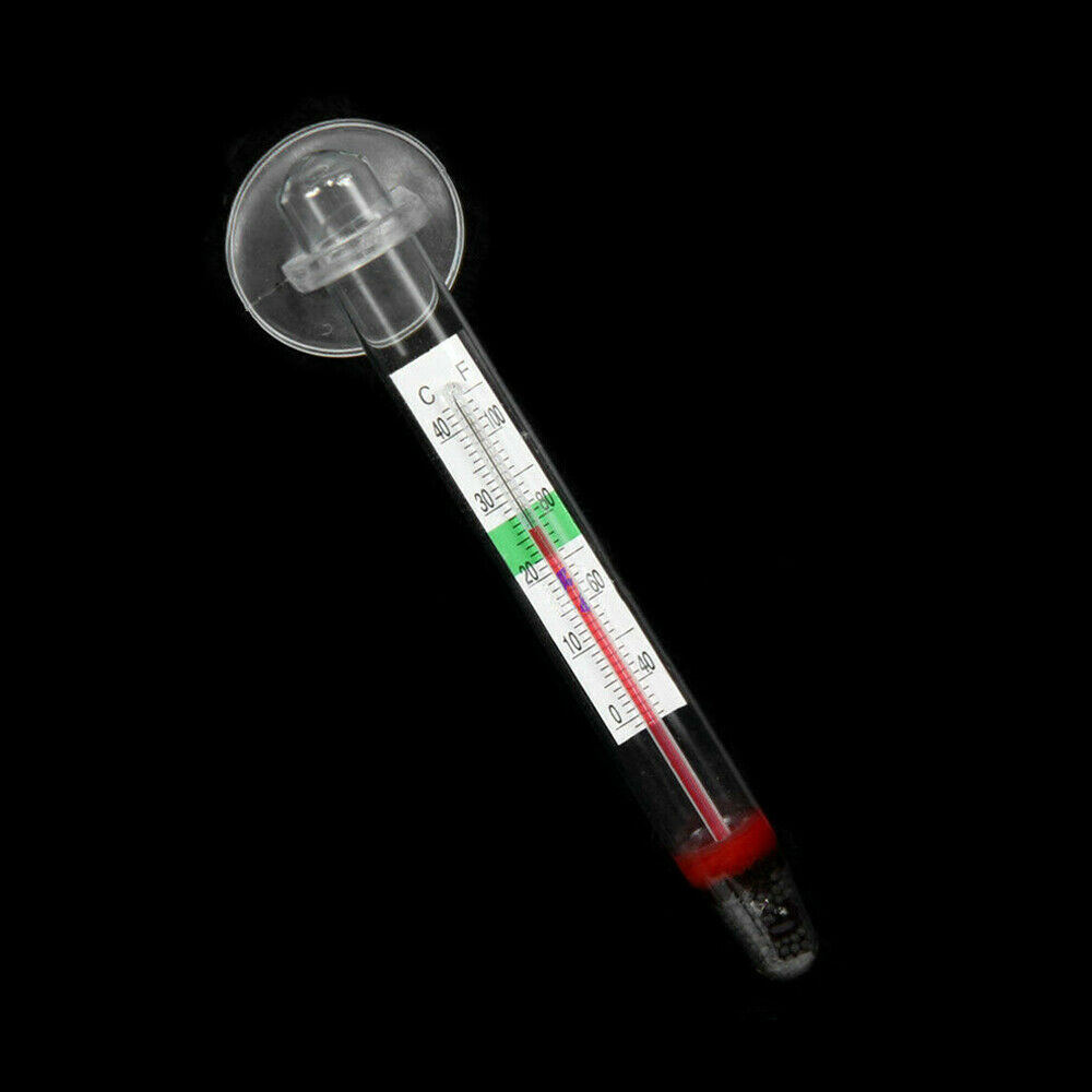 2 stk glastermometer akvariefisk akvarium vandtemperaturmåler sugekop suspenderet temperaturmåling