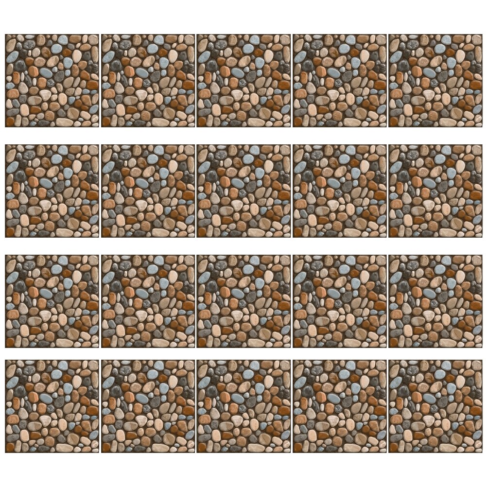 20 pçs telha adesivo antiderrapante retro auto-adesivo do banheiro telha colar banheiro adesivo de parede telha adesivo de assoalho: Default Title