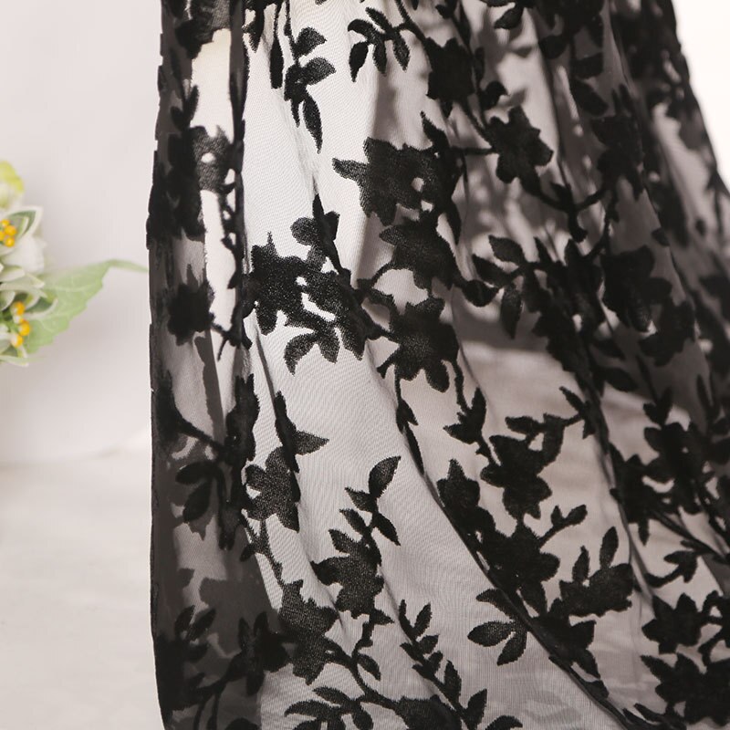 DIY Dress Flocked Viscose Nylon Velvet Soft Fabric 140cm Width Flower Fleeced Dress Material: 3