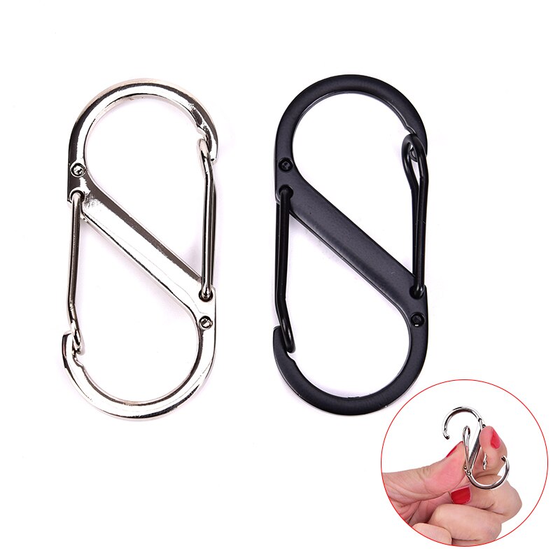 1pc multifunctionele karabijnhaken voor buiten, s-vormige haken, roestvrijstalen snelspanhaken