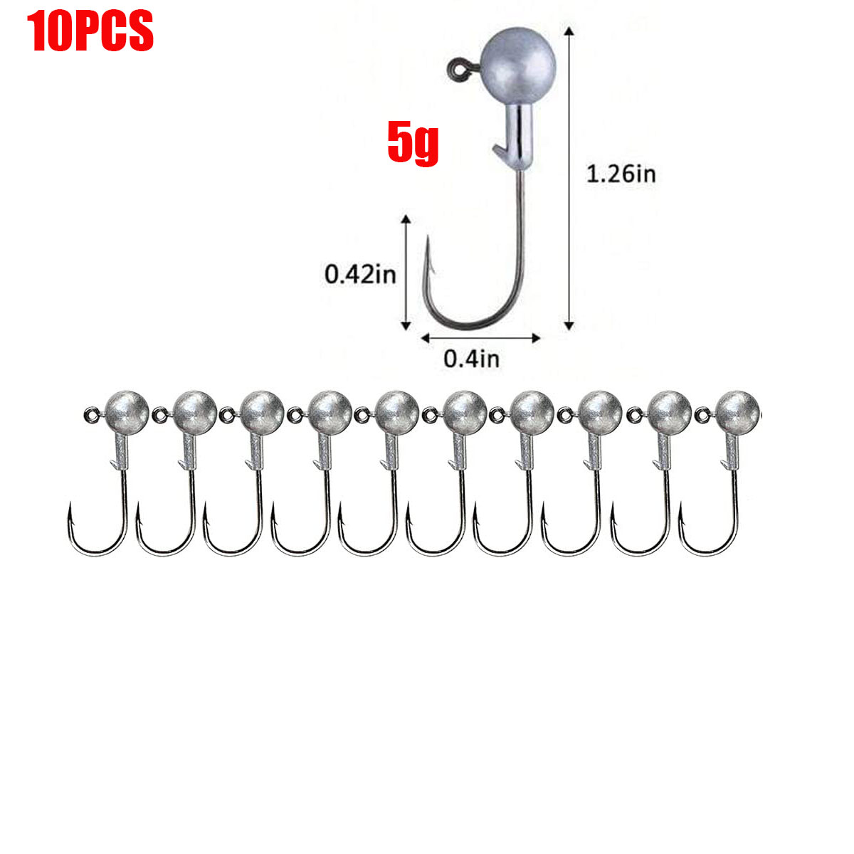Round Jig Head, Lead Jig Head Hooks for Freshwater Saltwater Fishing, Swimbait Jig Heads with Fishing Box for TroutBass Fishing: Burgundy