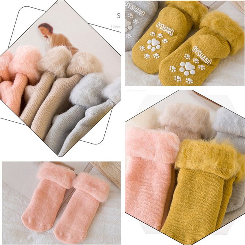 5 Color Cute Winter Baby Socks Newborn Warm Thick Cotton Boy Girl Toddler Floor Socks