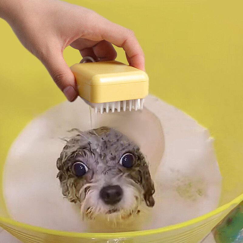 Hond Bad Borstel Kam Siliconen Spa Shampoo Massage Borstel Douche Ontharing Kam Voor Honden Katten Cleaning Grooming Tool