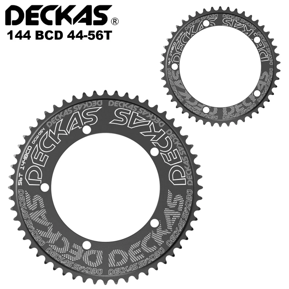 Deckas 144BCD plato 44T 46T 48T 50T 52T 54T 56T plato único dientes grandes para bicicleta TMB