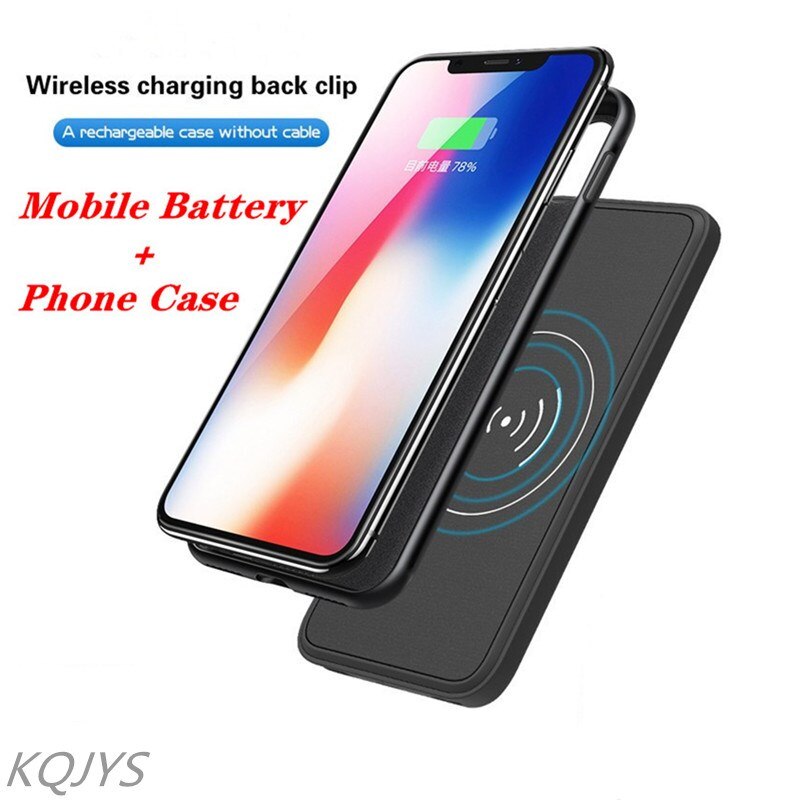 5000 mah trådløs batterioplader etui til iphone xs max magnetisk powerbank oplader cover til iphone x xs xr batteri cover