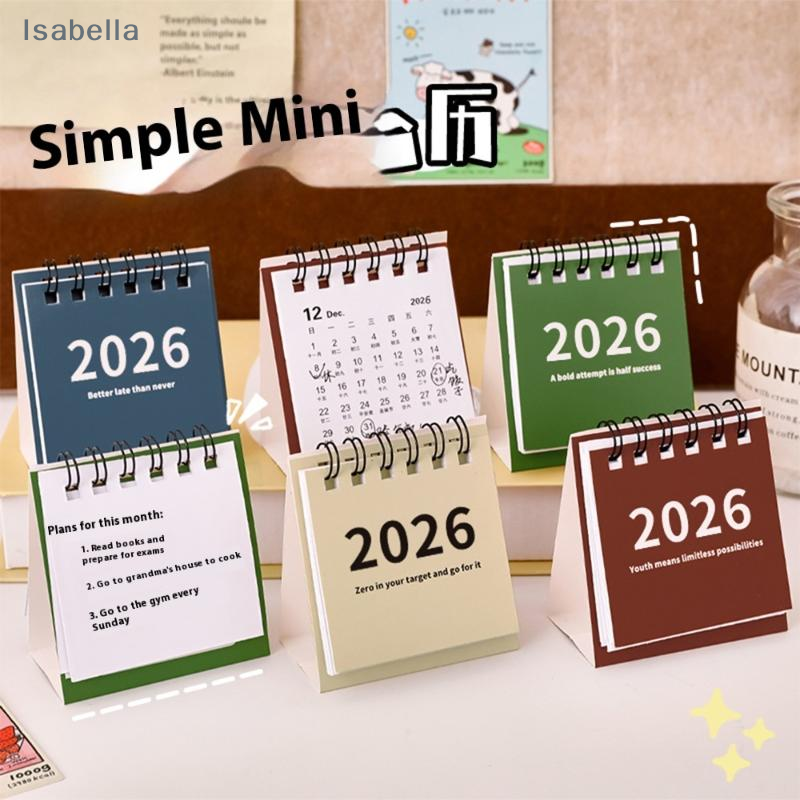 ★★★ Simple Desk Calendar Mini Portable Calendar Desktop Ornament Plan Small Desk Calendar