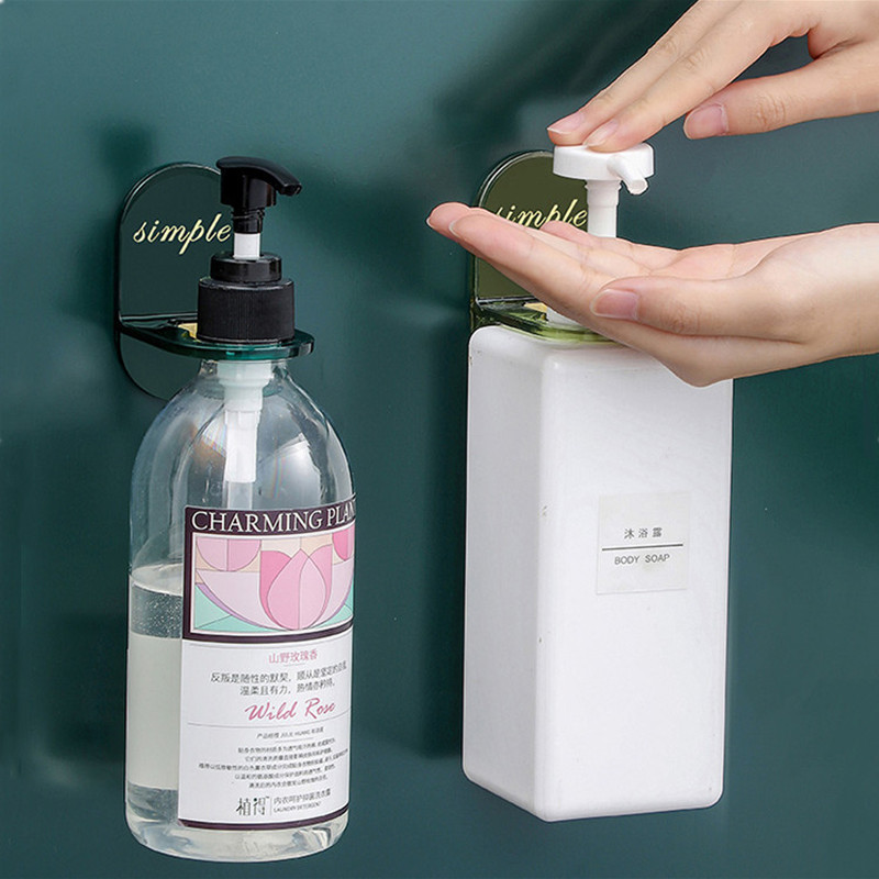 Porte-bouteille de douche mural, support de Gel de douche réglable, étagère de salle de bains, porte-shampoing, support de rangement de savon à main, crochet autocollant