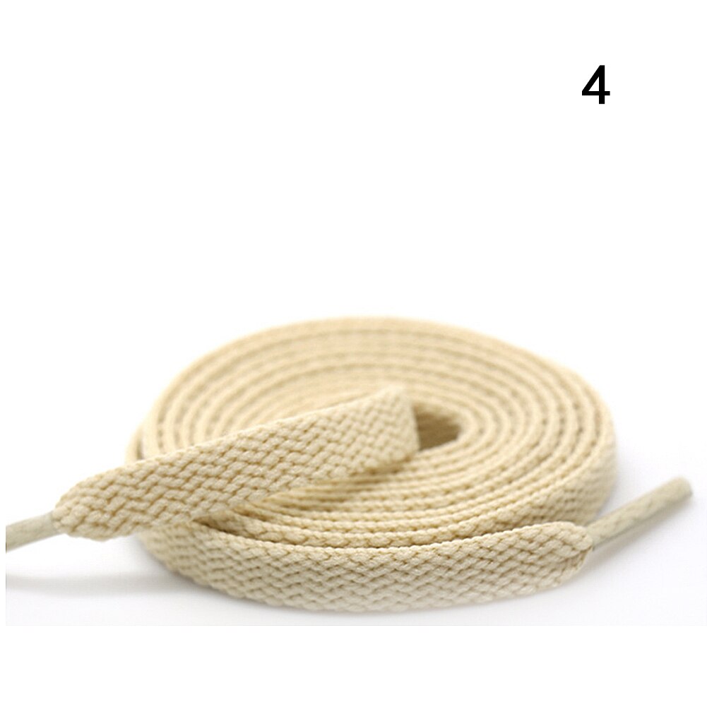 Kleurrijke Breed Van Platte Schoenveters Schoenveters Voor Sneakers Sportschoenen 24 Kleur 150Cm 1 Paar Gekleurde Wandelschoenen veters Strings: Beige