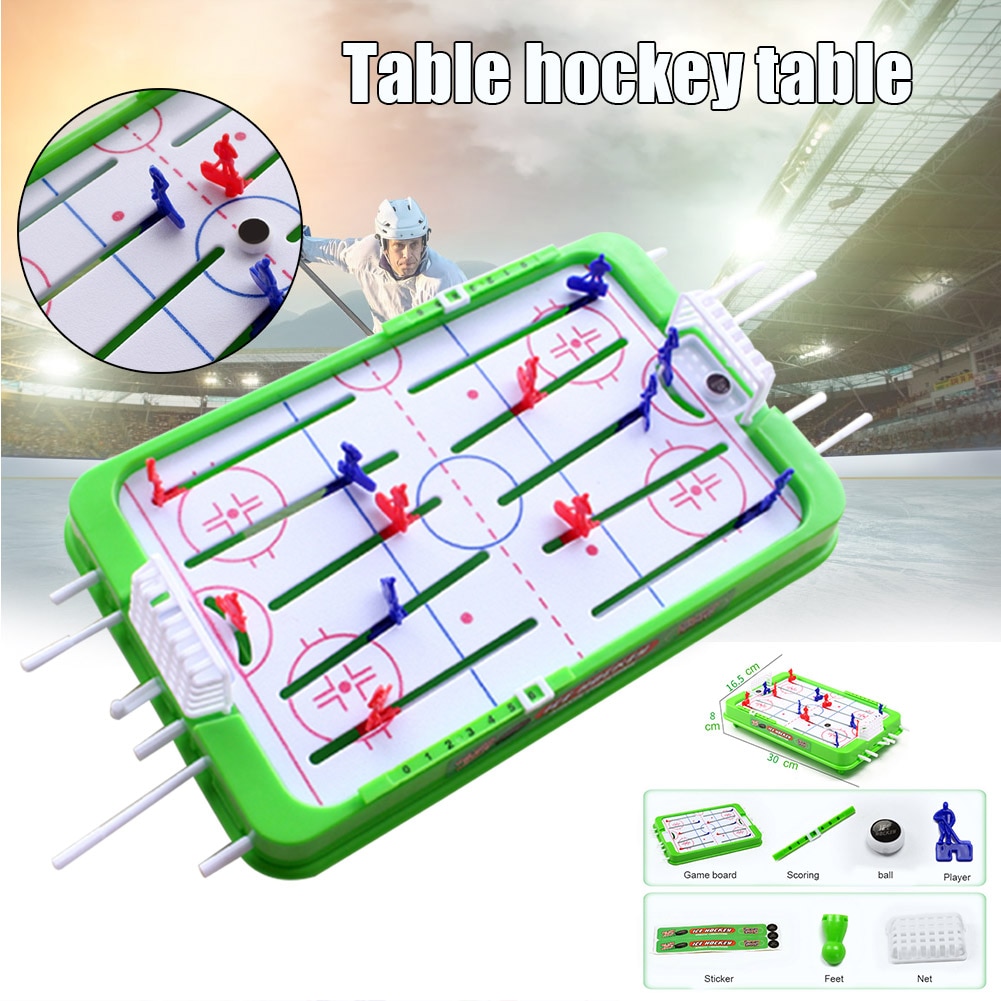 Tabletop Spiel für Jungen Mini Stange Eishockey Tisch oben Zubehör Familie Spielen Spaß Spiel einstellen M09