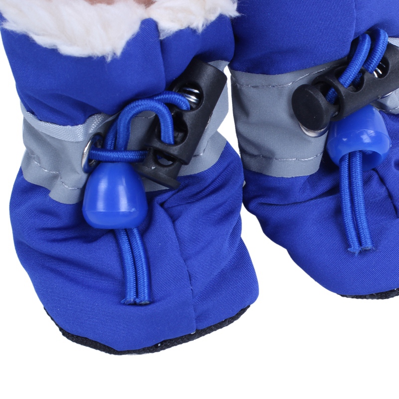 Bestwinter Warm Dog Schoenen Voor Honden Anti-Slip Hond Schoenen Booties Draagbare Schoenen Voor Kleine Hond Grote Sport Blauw 1