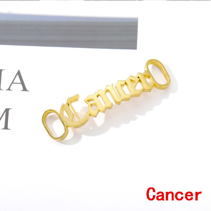 Nette Baby Mädchen Edelstahl Schuh Schnalle Sternzeichen Schuh Schnalle Für Frauen Männer Gold Schnürsenkel Tag Charme Schmuck Zubehör BFF: Cancer
