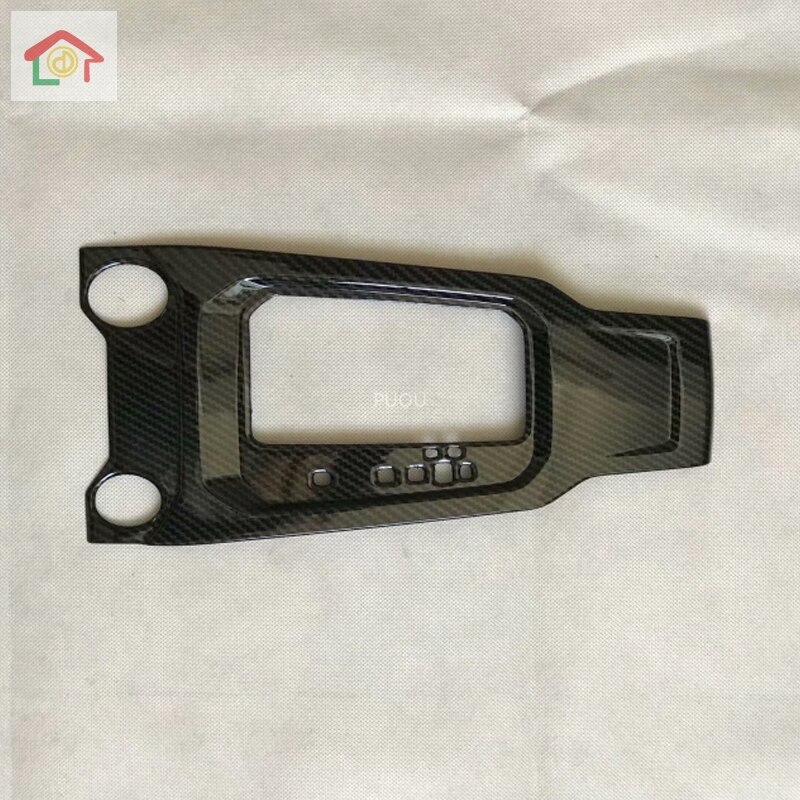 Voor Vw Volkswagen T-ROC Troc At Chrome Carbonfber Pookknop Cover Trim Cap Sticker Garneer Automatische: carbonfiberC