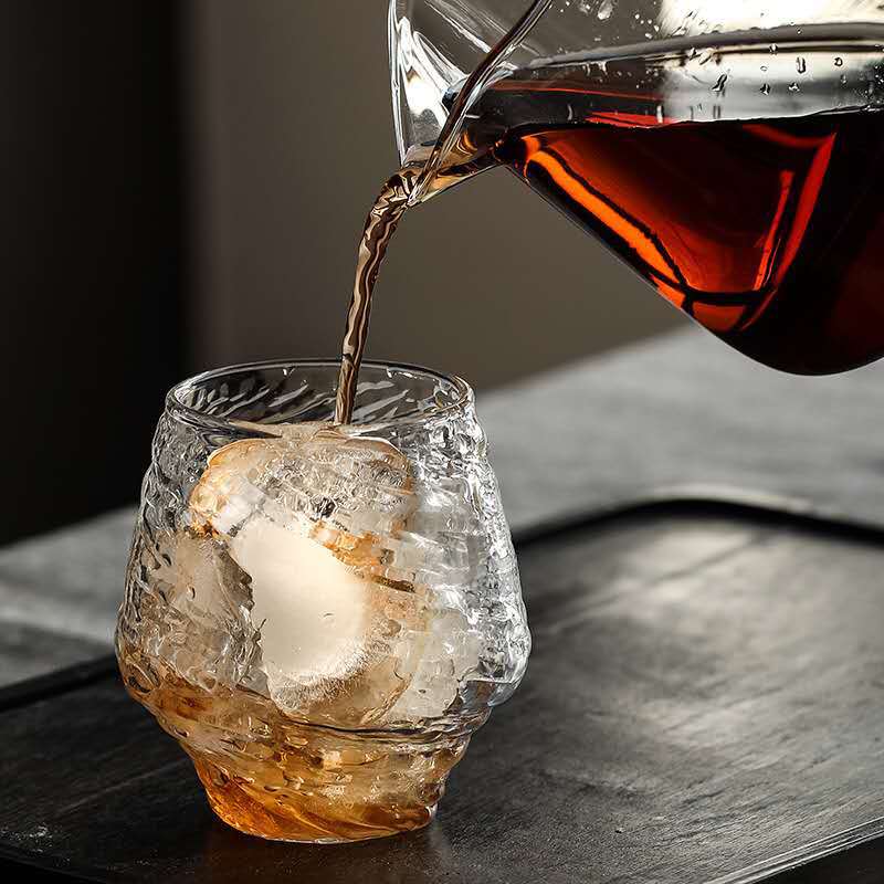 2 st whiskyglas japansk hammarmönster sprit brandy vinglas hemjuice te kopp bar klubb fest drinkware 350ml vaso
