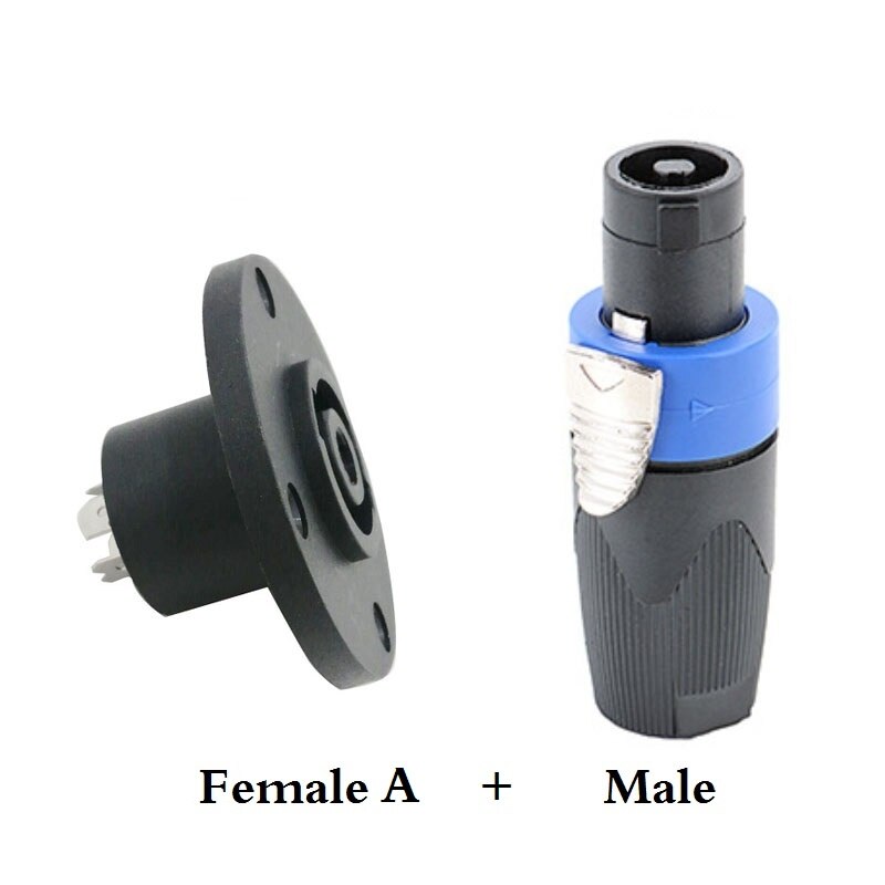 Luidspreker Stopcontact Connector Audio Versterker Vier Core Mannelijke Vrouwelijke Butt Adapter Bedrading Plug