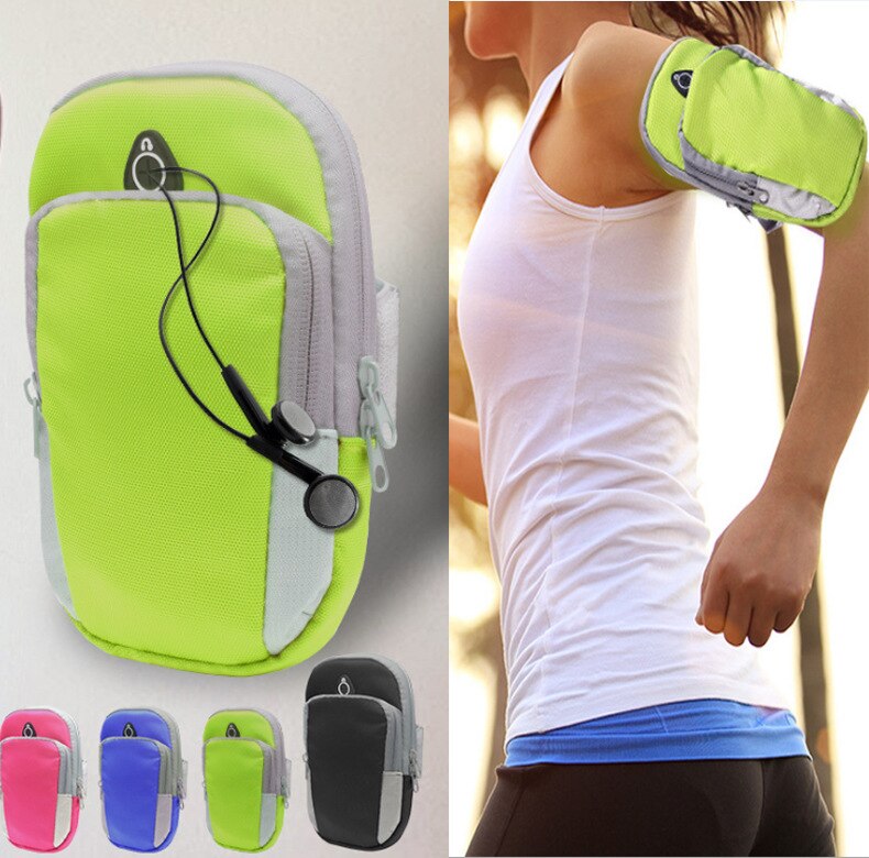 Mobiele Telefoon 6 Inch Sport Armband Running Case Voor iPhone X 8 Plus Galaxy S9 Waterdicht Camo Nylon Outdoor GYM bag Headset Poort